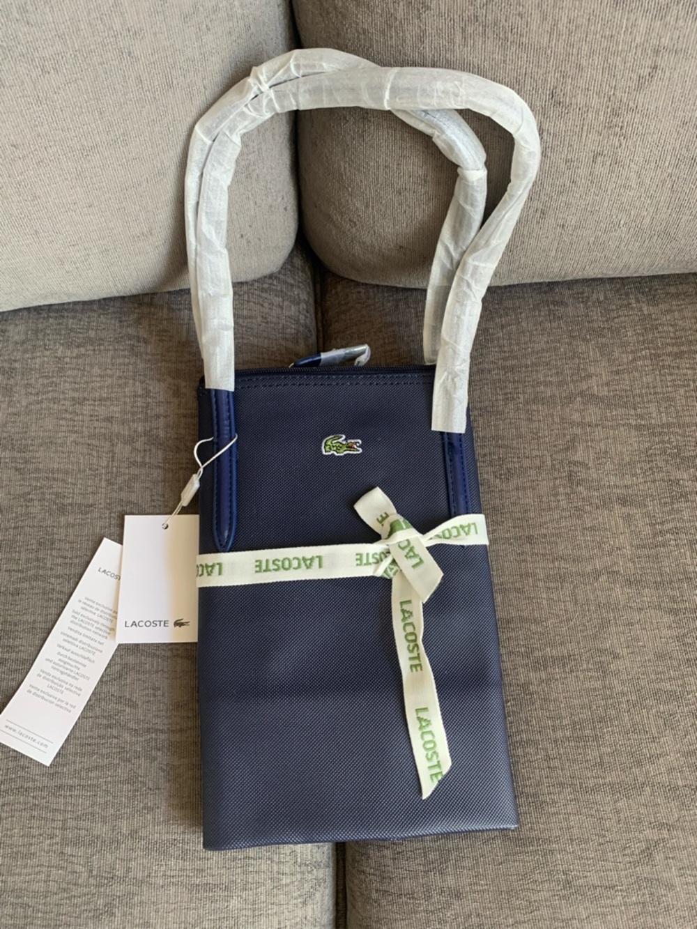 Lacoste L.12.12 Concept Tote handbag Bag purse navy blue NWT - Picture 6 of 10
